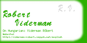 robert viderman business card